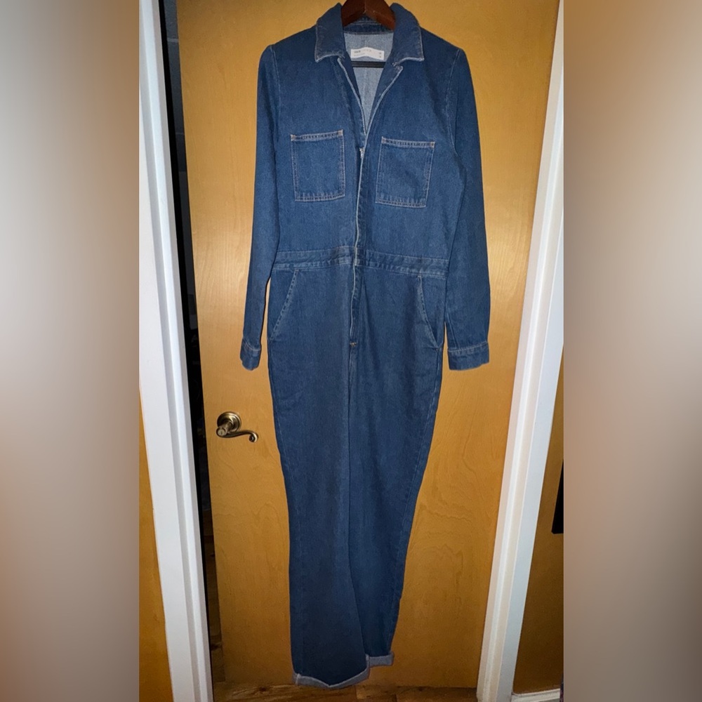 ASOS Design Denim Boiler Jumpsuit Tall
